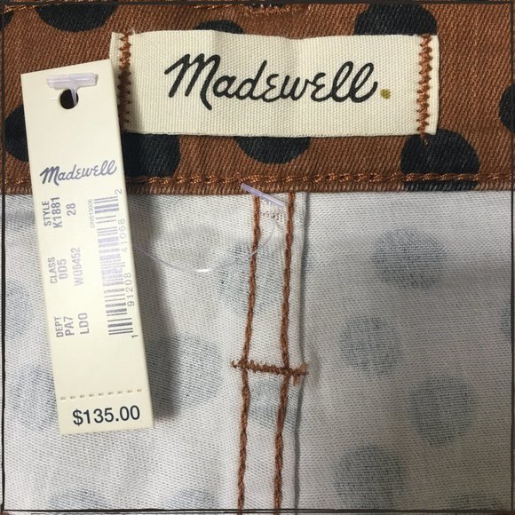 MADEWELL 10" HIGH RISE LEOPARD DOT SKINNY JEANS - Picture 10 of 13
